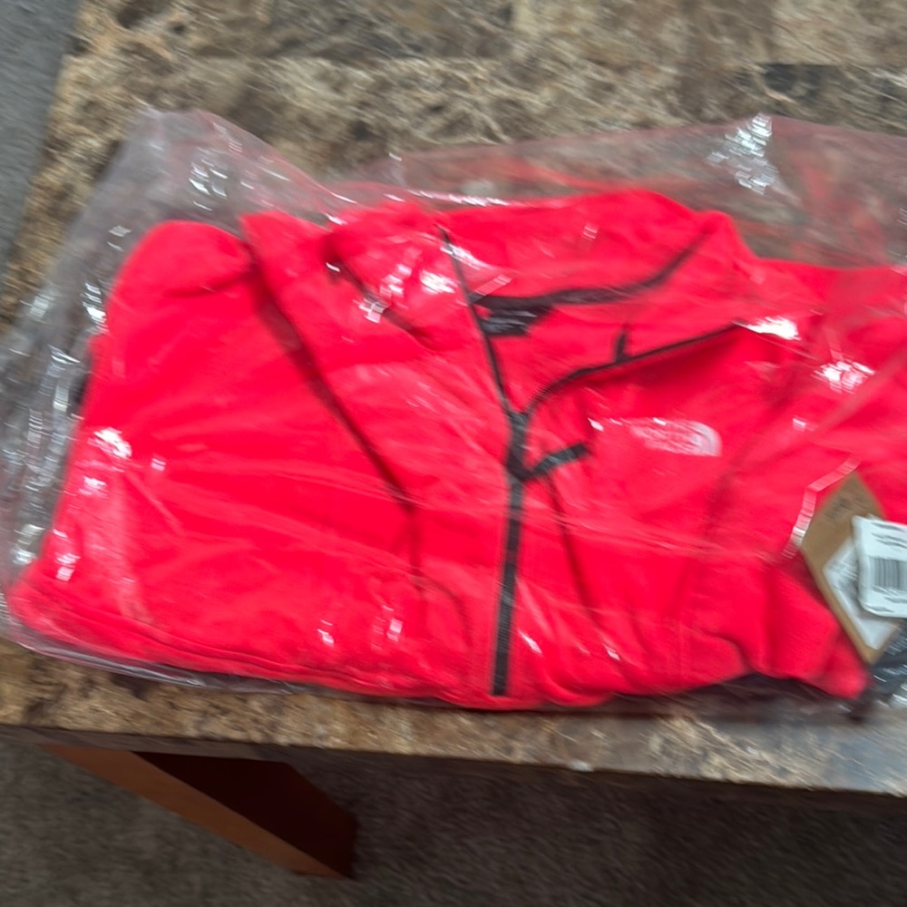 The North Face Vibrant Red Jacket with Black Trim